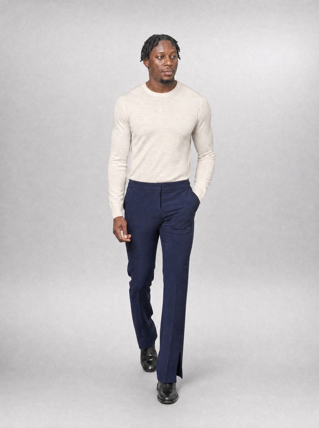 Navy Side-Split Flares